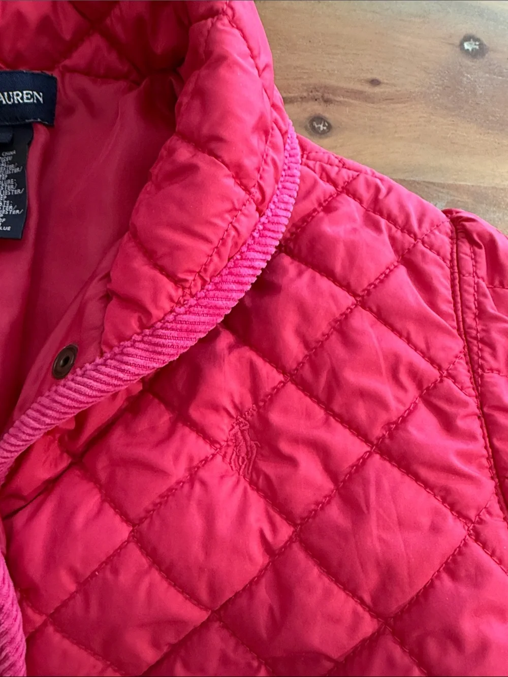 Ralph Lauren Girls' Quilted Fuchsia Jacket size 6x